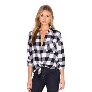 Rails Jackson Black and White Checkered Button-Down Shirt